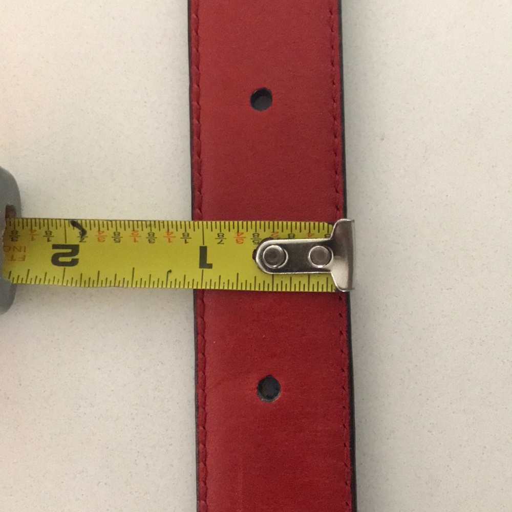Vintage New red and gold Gucci GG belt sz26”/85 - Picture 7 of 7